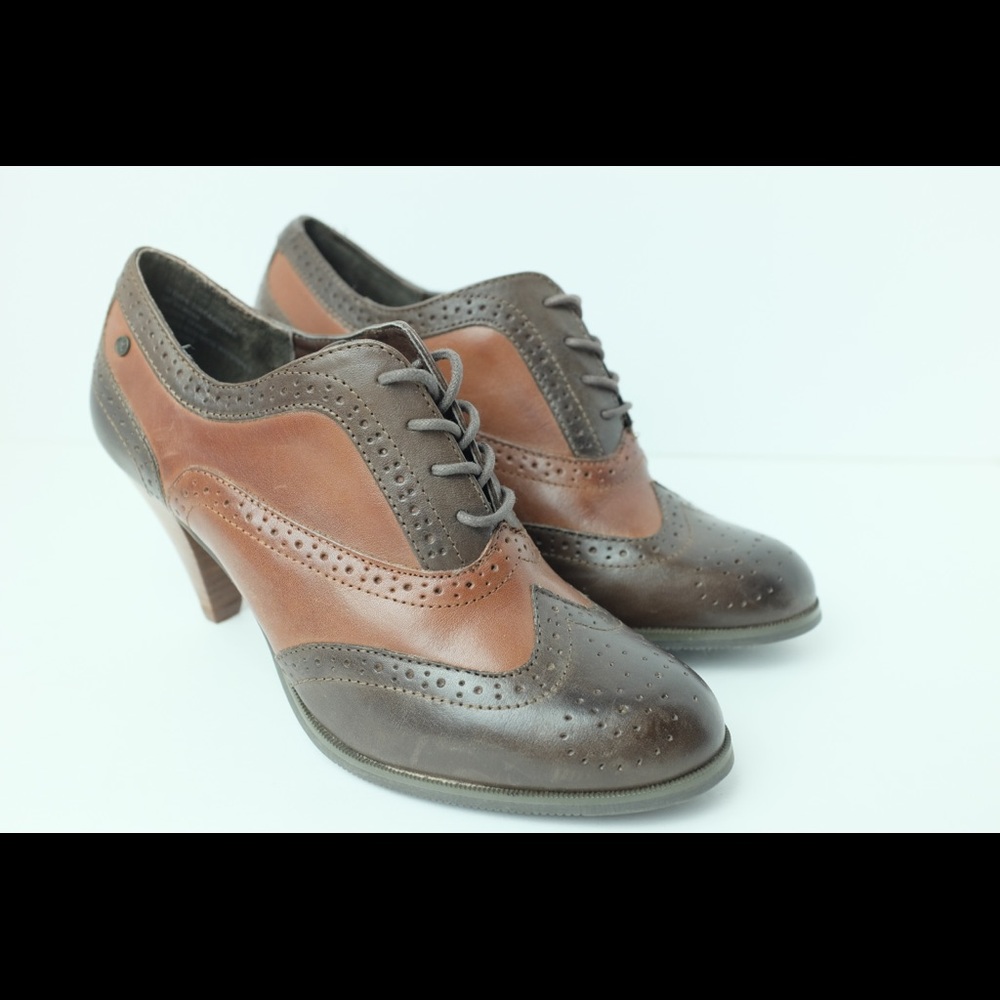 Women's Bass Glenda Wing Tip Oxford Dress Heels